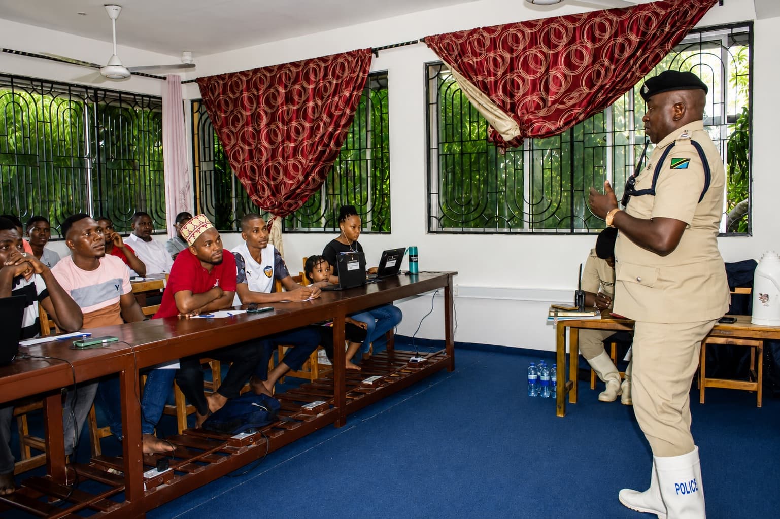 Driver induction and safety training session for Tuende Shule drivers